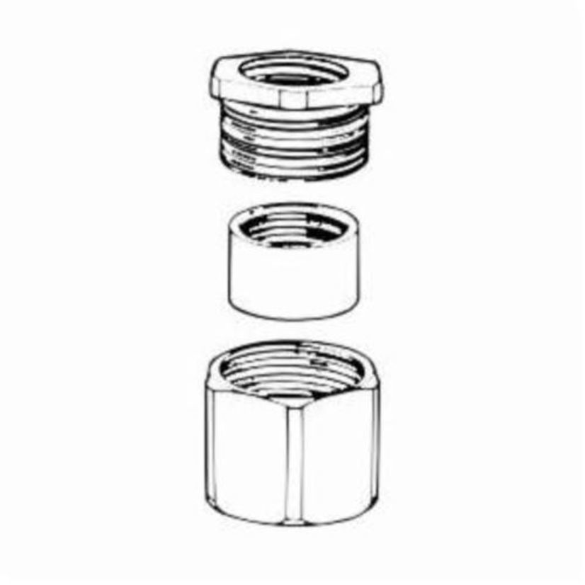 Steel City EK-401 3-Piece Conduit Coupling, 1/2 in, For Use With IMC/Rigid Conduits, Steel, Zinc Plated